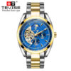 2026瑞士TEVISE特威斯手表陀飞轮男表防水机械表大商务男士钢带表