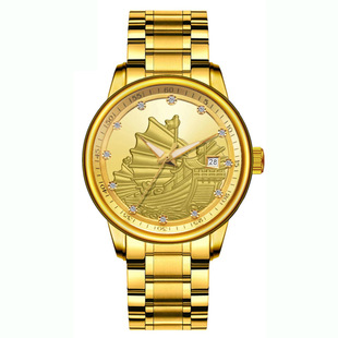 2026新款机械男士手表机械表男士手表大金表浮雕龙虎全自动机械表