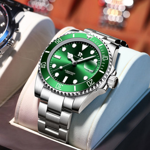 罗拉戈顿新款水鬼手表男士全自动机械男表时尚运动防水日历批发代