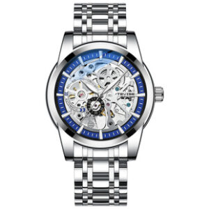 2026男士商务机械手表双面镂空防水自动机械夜光跨境外贸新款爆品