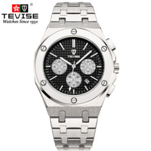 亚马逊款男士六针商务轻奢石英腕表潮流网红钢带名表批发