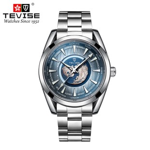 TEVISE品牌手表2024新款一件代发透底多功能全自动大表盘机械表